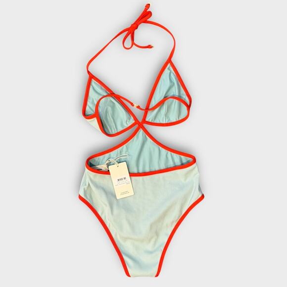 NWT Zulu & Zephyr Seaglass Rib Contrast One-Piece Size US/8 - Picture 4 of 9